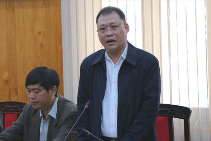 Phó Giám đốc Báo và Phát thanh, Truyền hình Lâm Đồng Bùi Thanh Quang báo cáo tiến độ dự án do đơn vị làm chủ đầu tư
