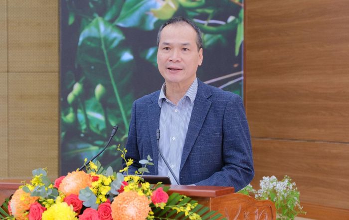 Ông Phạm Hồng Lượng, Phó Cục trưởng Cục Lâm nghiệp và Kiểm lâm phát biểu tại hội nghị