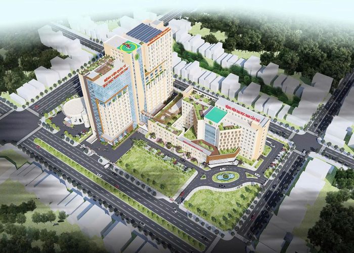 Phối cảnh dự án Bệnh viện Đại học Nam Cần Thơ, giai đoạn 2.