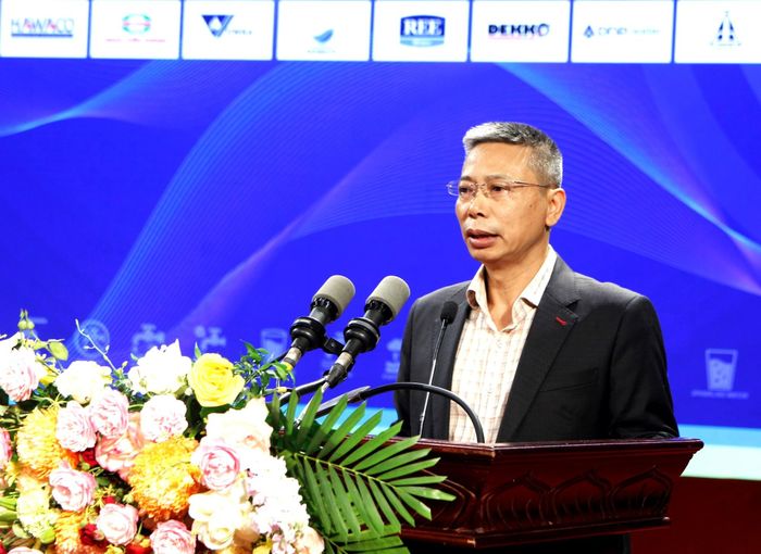 Ông Tạ Quang Vinh, Cục trưởng Cục Kết cấu hạ tầng xây dựng phát biểu tại Đại hội.