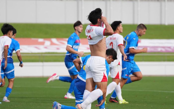 U23 Việt Nam có trận đấu áp đảo Philippines (Ảnh: Vietcontent).