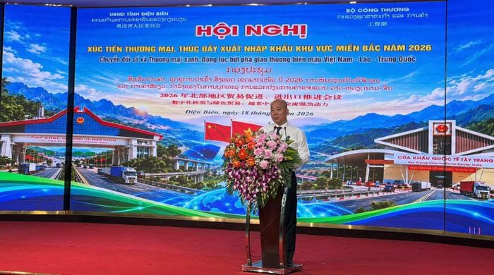 Ông Vũ Bá Phú, Cục trưởng Cục Xúc tiến thương mại (Bộ Công thương) phát biểu. Ảnh: Thu Thủy