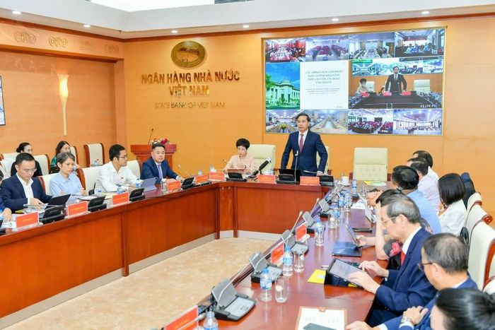 Hội nghị Tăng cường khả năng tiếp cận vốn tín dụng cho doanh nghiệp nhỏ và vừa (ảnh TBNH).