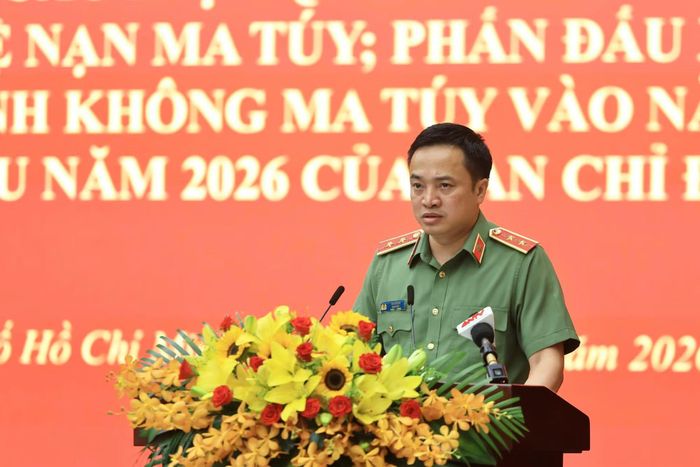 Trung tướng Mai Hoàng, Giám đốc Công an TP Hồ Chí Minh, Phó Trưởng Ban Thường trực BCĐ 26/TP, thông tin về tình hình phòng, chống ma túy.