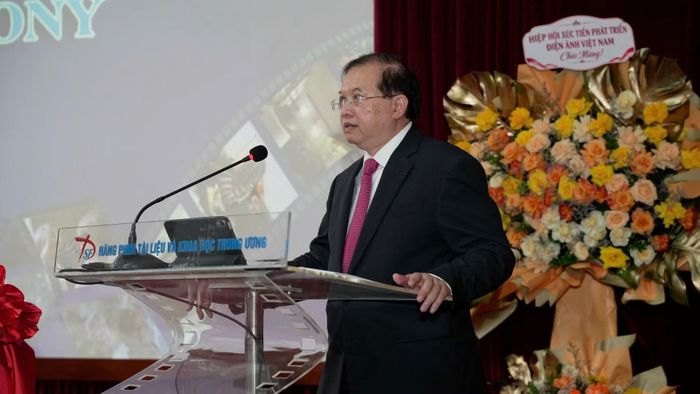 Thứ trưởng Bộ Văn hoá, Thể thao và Du lịch Tạ Quang Đông phát biểu tại buổi lễ.