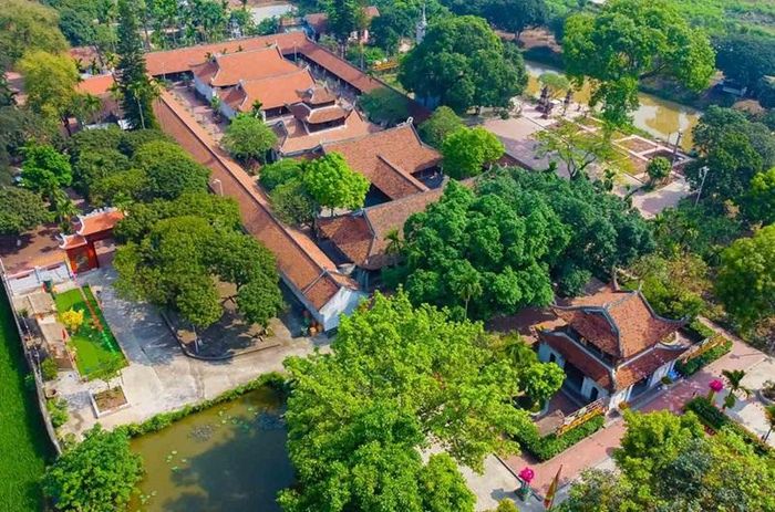 Chùa cổ Việt Nam gắn với cây cổ thụ, sân chùa, ao sen hoặc làng quê. Ảnh tác giả cung cấp.