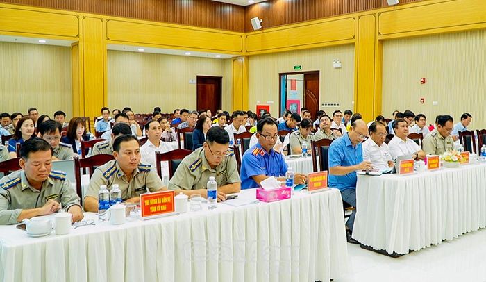 Quang cảnh hội nghị sơ kết quy chế phối hợp.