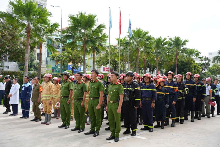 Các khối lực lượng tham gia diễn tập 