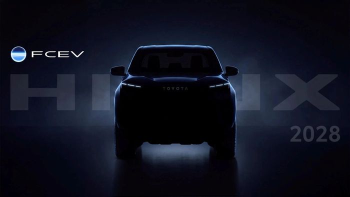 Hình ảnh hé lộ đầu tiên của mẫu bán tải Toyota Hilux FCEV vận hành bằng hydro.