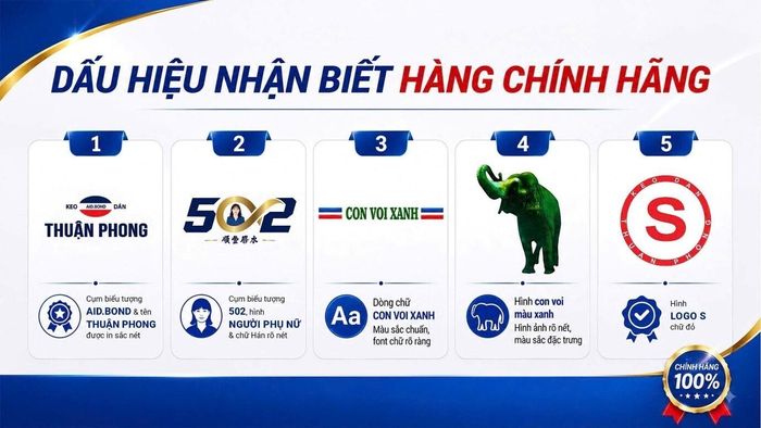 5 chi tiết cốt lõi giúp người tiêu dùng chọn đúng Keo dán Thuận Phong chính hãng.