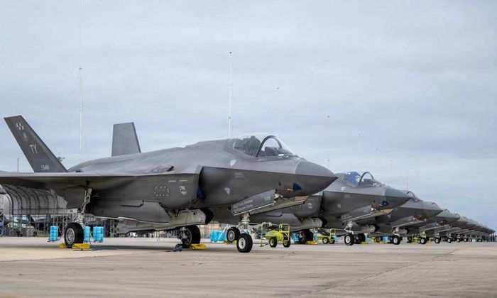 Các tiêm kích F-35A Lightning II của Không quân Mỹ tại căn cứ Tyndall, bang Florida. Ảnh: Không quân Mỹ