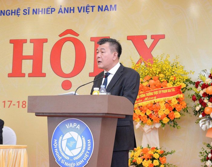 Phó Chủ tịch Ủy ban Trung ương Mặt trận Tổ quốc Việt Nam Nguyễn Đức Phong phát biểu. Ảnh: Ban tổ chức