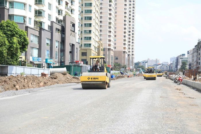 Đường vành đai 2.5 qua phường Cầu Giấy đã hình thành. Ảnh: Quang Thái