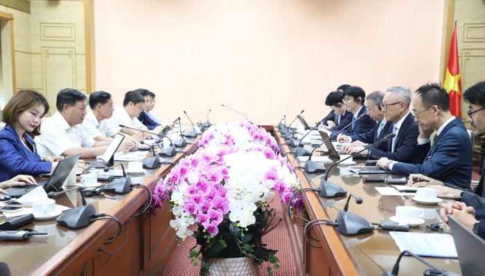 Quang cảnh buổi tiếp và làm việc. Ảnh: Trần Minh