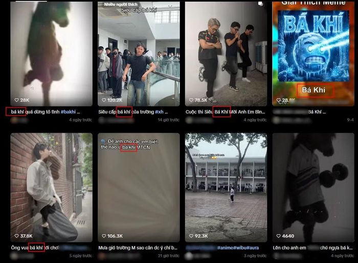 "Bá khí" xuất hiện nhiều trên TikTok.