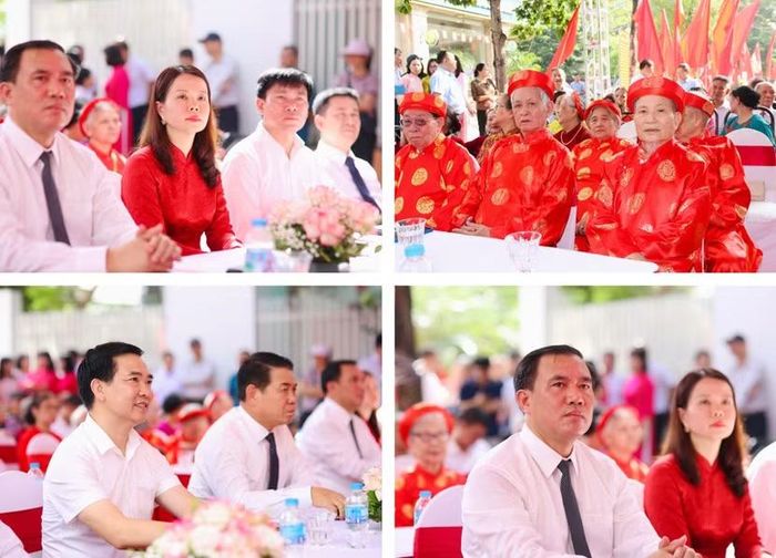 Các đại biểu, đại diện gia đình và nhân dân phường Xuân Đỉnh tại buổi lễ