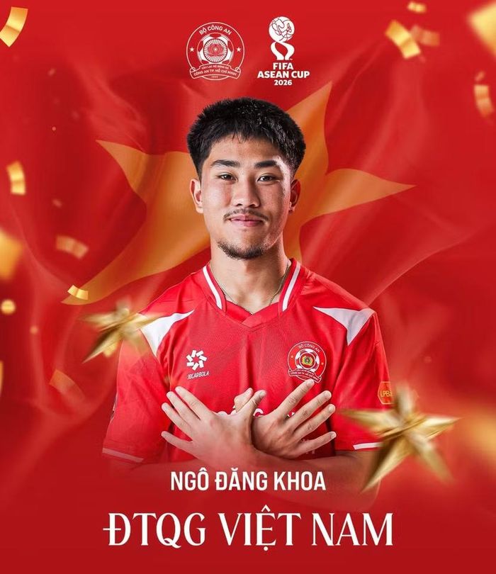 Việt kiều Ngô Đăng Khoa được gọi bổ sung lên ĐT Việt Nam dự FIFA ASEAN Cup (Ảnh: CLB Công an TP HCM)
