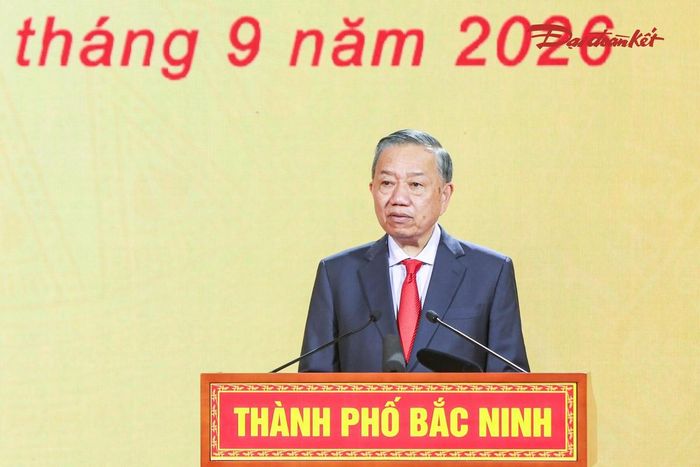 Tổng Bí thư, Chủ tịch nước Tô Lâm phát biểu tại buổi lễ. Ảnh: Quang Vinh