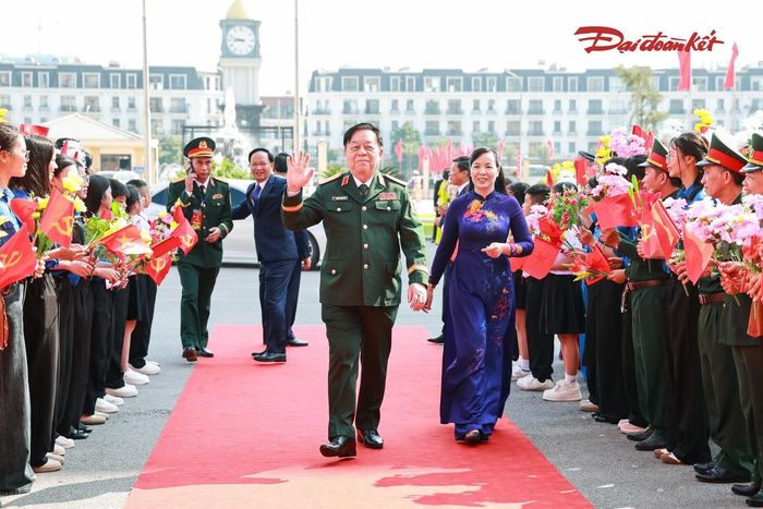 Đại tướng Nguyễn Trọng Nghĩa, Ủy viên Bộ Chính trị, Bí thư Trung ương Đảng, Chủ nhiệm Tổng cục Chính trị Quân đội Nhân dân Việt Nam tham dự buổi lễ. Ảnh: Quang Vinh