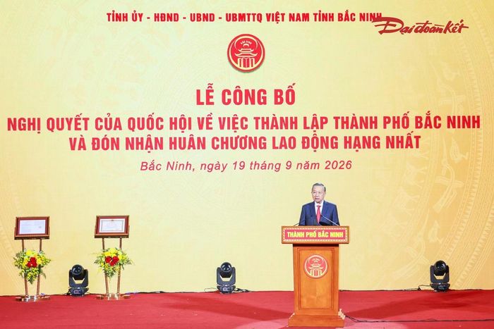 Tổng Bí thư, Chủ tịch nước Tô Lâm phát biểu tại buổi lễ. Ảnh: Quang Vinh