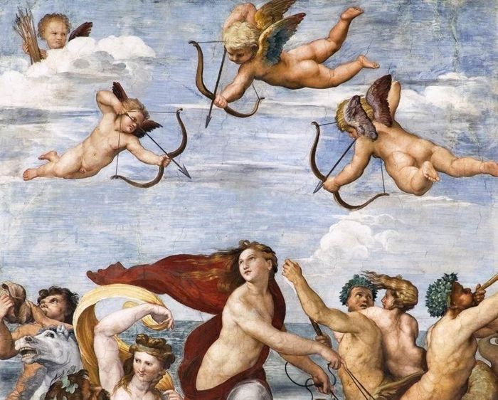  Trích đoạn bức bích họa Nữ thần Galatea (The nymph Galatea) của danh họa Raphael. Ảnh: Wikipedia. 