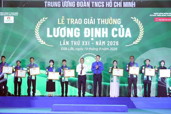 Lễ trao giải thưởng Lương Định Của lần thứ XXI năm 2026