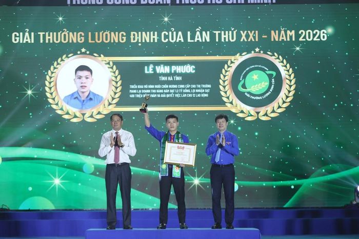 Nhà nông trẻ nhận Giải thưởng Lương Định Của năm 2026