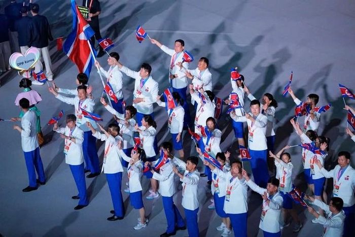 Đoàn Thể thao Triều Tiên tham dự tại ASIAD 20 - Ảnh: AP