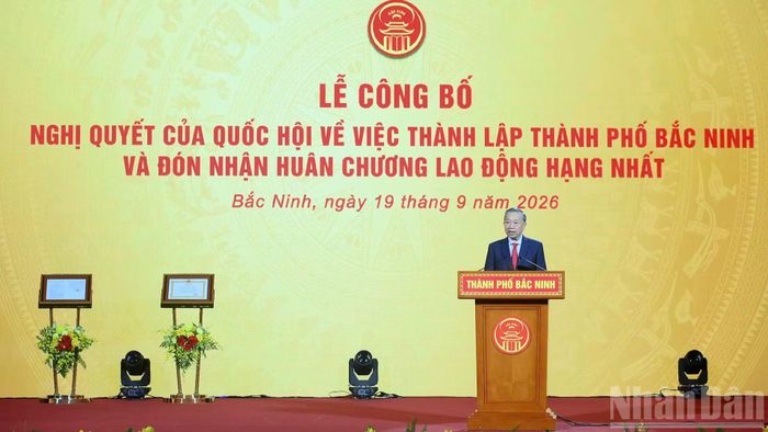 Tổng Bí thư, Chủ tịch nước Tô Lâm phát biểu tại buổi lễ. (Ảnh: ĐĂNG KHOA)