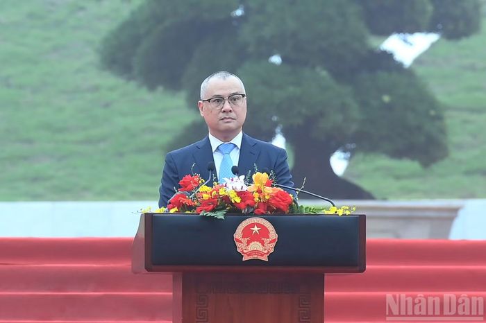 Bí thư Tỉnh ủy Phú Thọ Phạm Đại Dương phát biểu đáp từ, tiếp thu ý kiến chỉ đạo của Tổng Bí thư, Chủ tịch nước Tô Lâm.