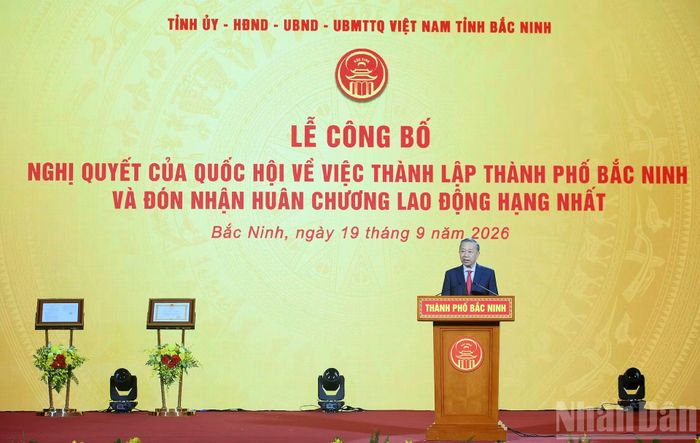 Tổng Bí thư, Chủ tịch nước Tô Lâm phát biểu tại buổi lễ.