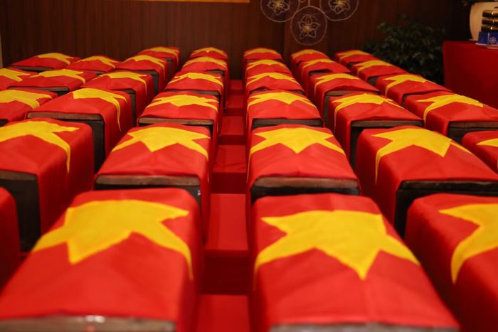 Các hài cốt liệt sĩ được quy tập tại Công viên Lê Thị Riêng. (Ảnh: QUANG QUÝ)