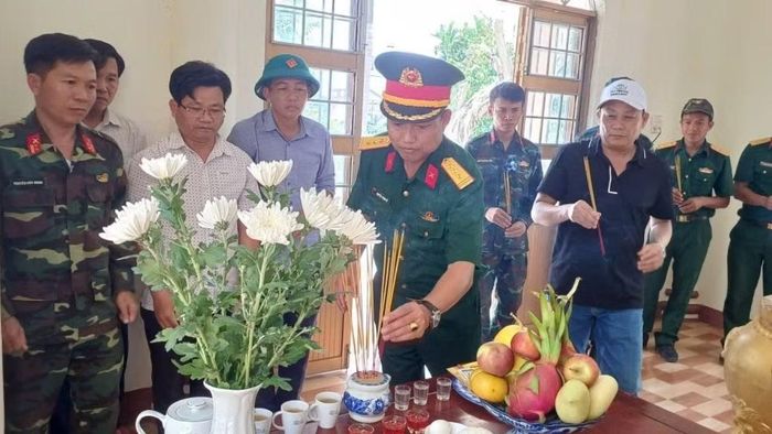 Hiện tại hài cốt liệt sĩ đang được thờ cúng, bảo quản tại Phòng thờ Đài tưởng niệm Liệt sĩ xã Sơn Thành, tỉnh Đắk Lắk. (Ảnh: Quốc Khánh)