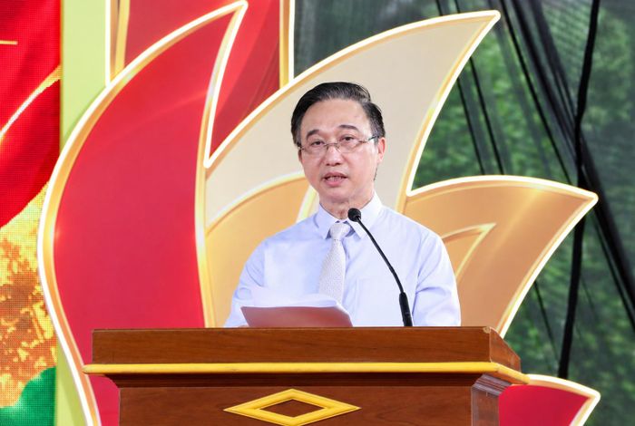  Đồng chí Đặng Minh Thông phát biểu tại buổi họp mặt 