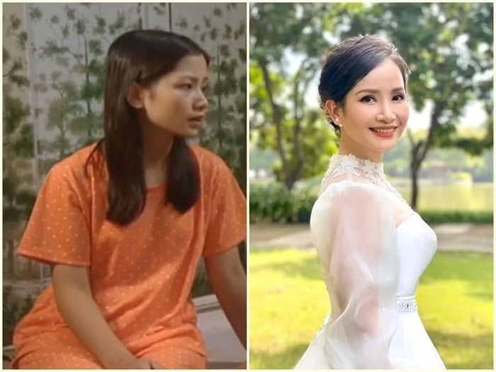 Vũ Diệu Thảo được khán giả nhớ đến với vai Thảo - cô em út hiền lành của xóm trọ trong “Phía trước là bầu trời”. Sau vai diễn này, cô không theo đuổi diễn xuất mà lựa chọn con đường gắn bó với đàn tỳ bà nhiều năm qua. Ảnh: VTV.