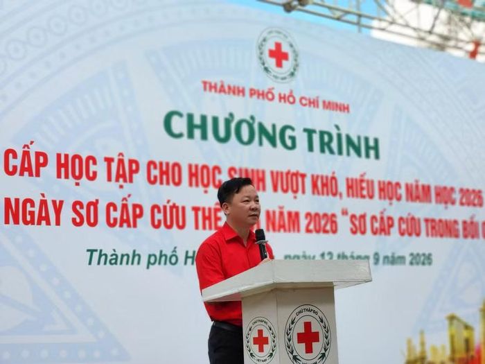 Ông Nguyễn Sỹ Trường - Phó Chủ tịch Trung ương Hội Chữ thập đỏ Việt Nam.