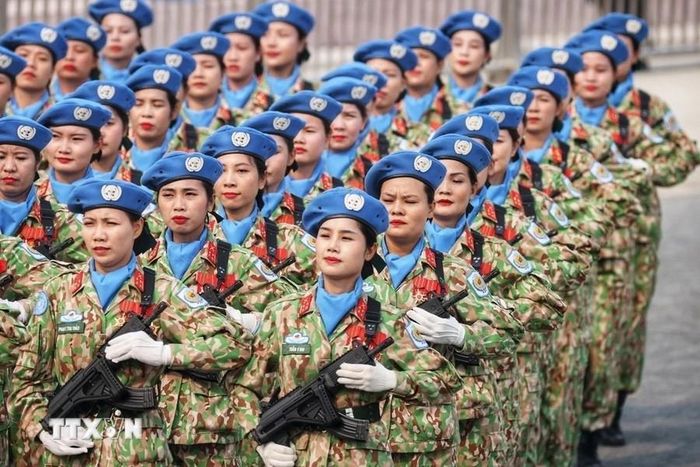 Các nữ lực lượng Gìn giữ hoà bình Liên hợp quốc. (Nguồn: TTXVN)