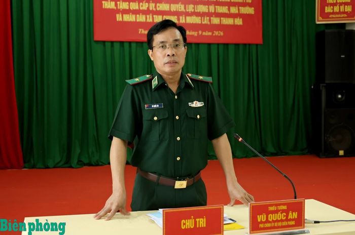 Thiếu tướng Vũ Quốc Ân phát biểu kết luận kiểm tra. Ảnh: Ngọc Lâm