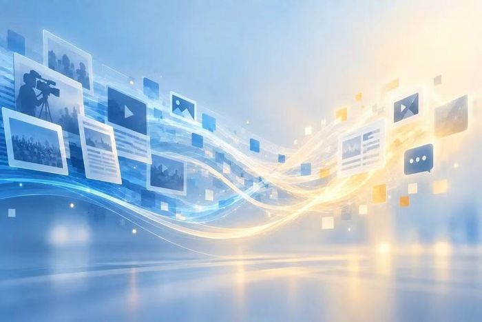 Không gian phát triển mới không chỉ mở rộng sự hiện diện của báo chí trên các nền tảng số, mà còn mở ra dư địa để kiến tạo những giá trị mới. Ảnh: AI