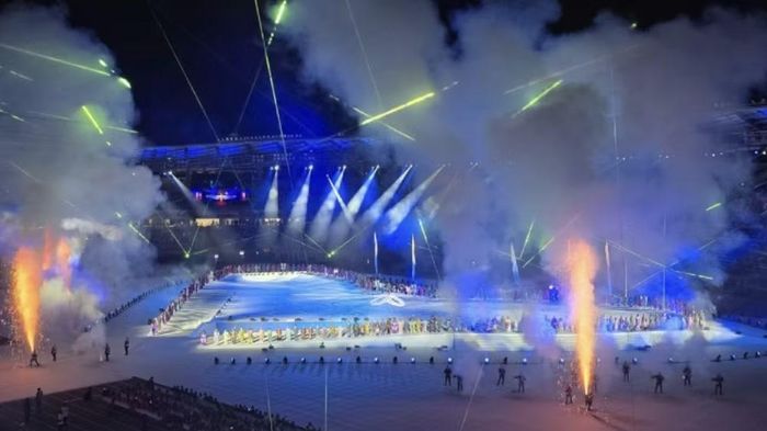 Phần kết của Lễ khai mạc ASIAD 20. Ảnh: Quốc Việt