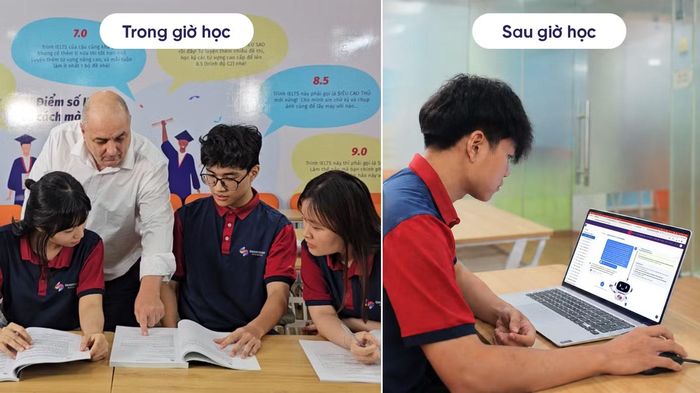 Học viên tham gia lớp học luyện thi IELTS ứng dụng AI toàn trình tại Smartcom English
