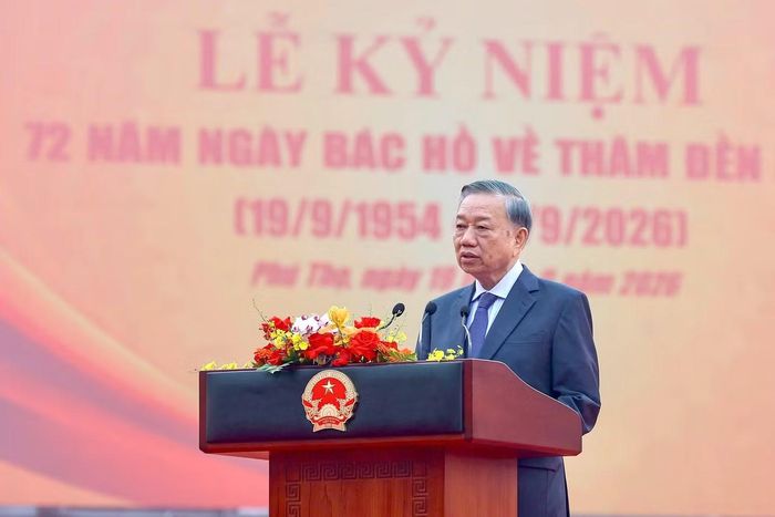 Tổng Bí thư, Chủ tịch nước Tô Lâm phát biểu tại buổi lễ.