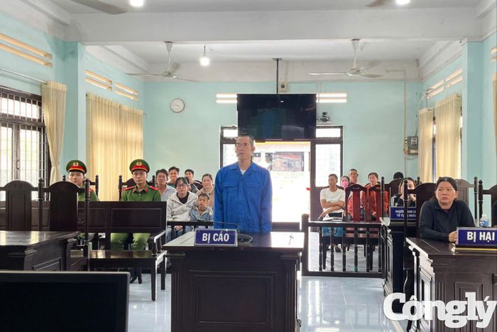 Bị cáo tại phiên toà.