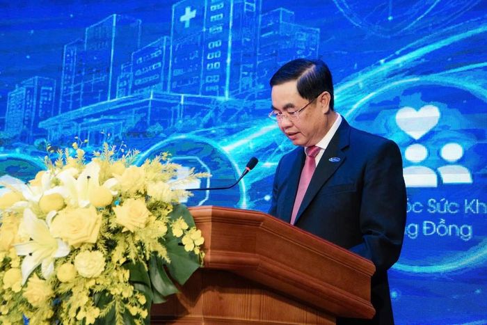 Ông Trần Đình Văn - Chủ tịch Hội đồng quản trị Công ty Cổ phần Dược phẩm Bến Tre phát biểu. (Ảnh: Bepharco)