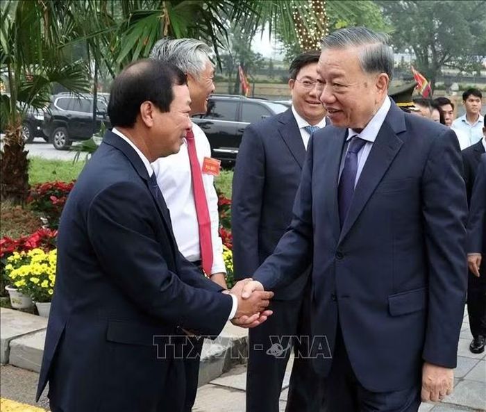 Tổng Bí thư, Chủ tịch nước Tô Lâm và các đại biểu. Ảnh: Thống Nhất/TTXVN