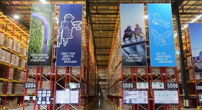 Kho xưởng tại Trung tâm Phân phối Khu vực (RDC) mới của Tập đoàn LEGO tại Đồng Nai