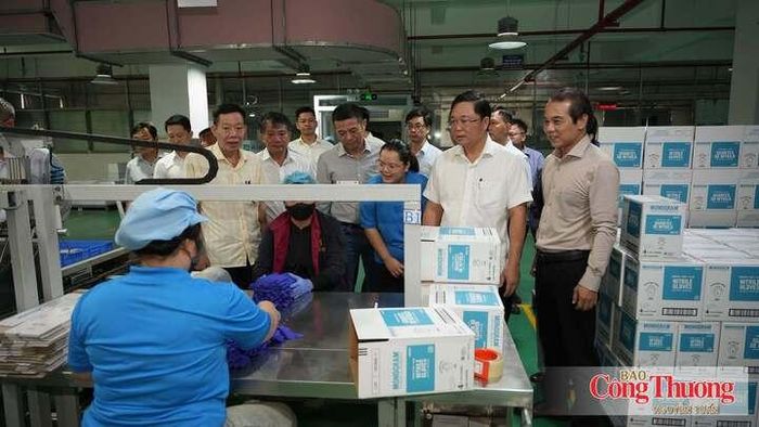  Lãnh đạo thành phố Huế cùng đại diện các Sở, ban ngành khảo sát thực địa các doanh nghiệp hoạt động trong khu công nghiệp