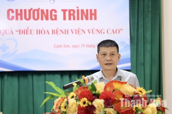 Giám đốc Bệnh viện Đa khoa Lang Chánh Nguyễn Văn Hưng phát biểu tại chương trình.