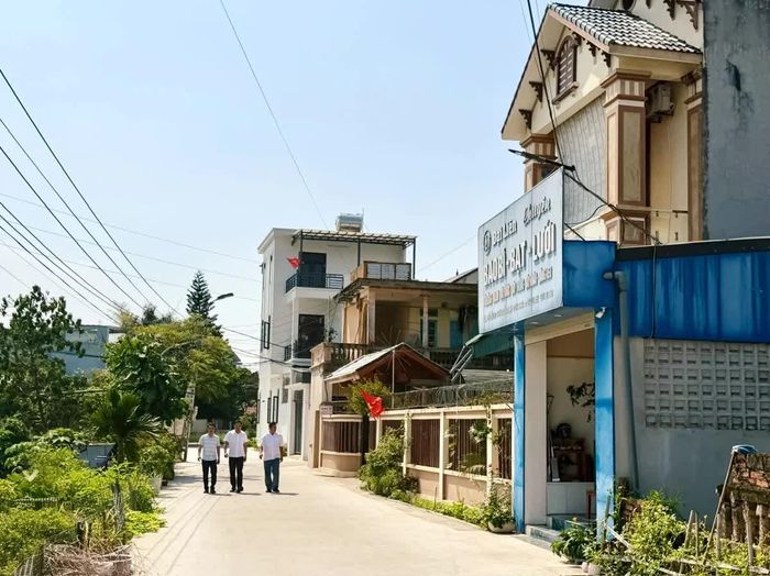 Diện mạo đổi thay tại TDP Tiến Thọ với những tuyến đường được mở rộng gần 6m từ nguồn lực hiến đất của Nhân dân.