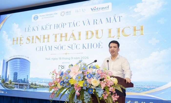 Phó Chủ tịch UBND thành phố Huế Trần Hữu Thùy Giang phát biểu tại chương trình. Ảnh: UBND TP Huế